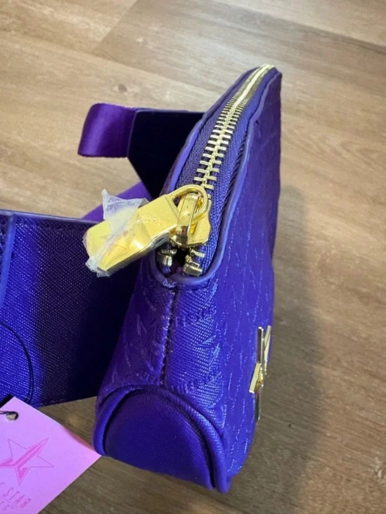 Jeffree Star Purple Crossbody Bag with Gold Star Accent - Picture 3 of 5